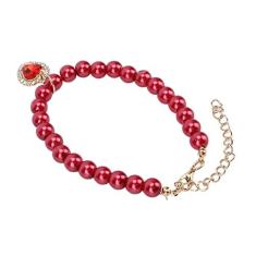 Imagem de GLOGLOW Colar ajustável para animais de estimação, elegante para festas diárias, coleira com pingente de cachorro em forma de coração elegante para festas diárias e gatos, Resina, Sem Pedra Preciosa