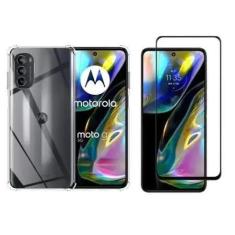 Imagem de Kit Capa Transparente + Película 3D de Vidro Para Moto G82 - LXL