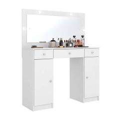 Imagem de penteadeira camarim com espelho carisma 2 pt 3 gv branca