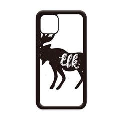 Imagem de Capa de alce preto e branco animal para iPhone 12 Pro Max para Apple Mini Mobile Case Shell