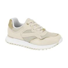 Imagem de Tênis Casual Vizzano Off White e Dourado Feminino VIZZANO-Feminino