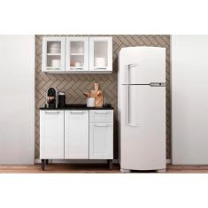 Imagem de Cozinha Completa Múltipla 2 Peças (1Aéreo+1Balcão) Branco - Bertolini