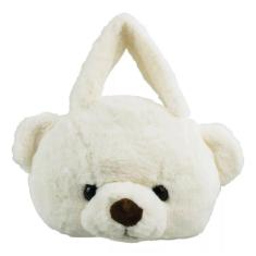 Imagem de Bolsa Rosto Urso Branco 15x23cm - Pelúcia