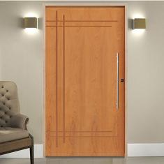 Imagem de Kit Porta de Madeira Pivotante 210x140cm Batente 14cm Fechadura 803 Rolete Externa Belissima 9 Hale Esquadrias Imbuia
