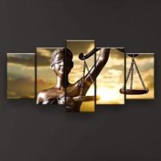 Imagem de Quadro Decorativo Justiça 129x61 Sala Quarto