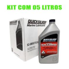 Imagem de Óleo Tcw3 Quicksilver 2 Tempos Motor De Popa Kit Com 5 Lts - Mercury