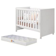 Imagem de Berço Mini Cama Katatau Flex Branco Brilho com Colchão D18 de 10cm - R