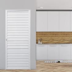 Imagem de Porta de Alumínio Palheta 210x66cm Fortline Atlântica Branco