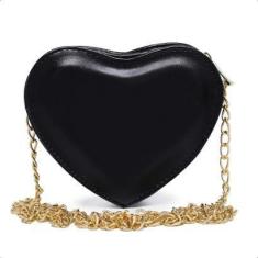 Imagem de Bolsa Feminina Transversal Pequena Alça Dourada de Coração Sch 8160-Feminino