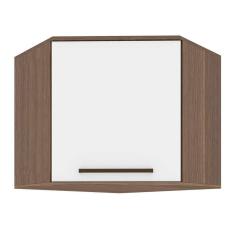 Imagem de armário aéreo de canto evolution 1 pt tannat e branco