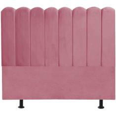 Imagem de Cabeceira Nuvem Cama Box Queen 160 cm Alanis Suede Rosa