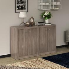 Imagem de Kit 2 Balcões Me4103 com 4 Portas e Prateleira 74,5cmx120cm - Tecno Mo