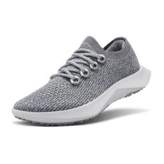 Imagem de Allbirds Tênis feminino Tree Dasher 2 Active, respirável, lavável na máquina, cadarço para caminhada, corrida e academia, Cinza médio (sola cinza claro), 34