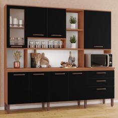 Imagem de Armário De Cozinha Diana 100% Mdf Tuboarte 8 Portas E 3 Gavetas