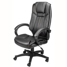 Imagem de  Cadeira Giratória Córdoba Rivattis Revestida Em Poliuretano Preto Base Rodízio Nylon