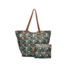 Imagem de Bolsa Feminina Saco Estampada Floral Zíper + Necessaire-Feminino