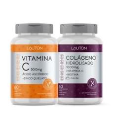 Imagem de Vitamina C + Zinco 500mg - 60 Cápsulas - Lauton Nutrition + Colágeno Hidrolisado 60 Comprimidos