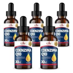 Imagem de 5x Coenzima Q10 (Ubiquinona) em Gotas Sabor Menta 30ml Celliv