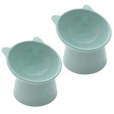 Imagem de Kit 02 Comedouro Bebedouro Gatos Pet Elevado Plástico Ul - Fluffie