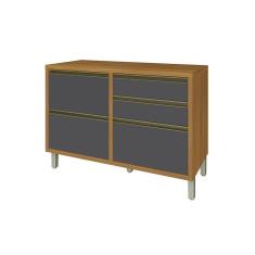 Imagem de Balcão De Cozinha Baronesa P-pia C-4gavetas E 1 Portas Basculante C-tampo 120cm Freijo-grafite