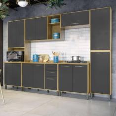 Imagem de Cozinha Completa 6 Peças Áustria Valdemóveis Cinamomo/Grafite