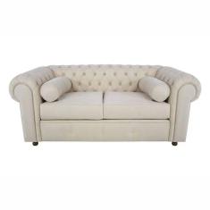 Imagem de Sofá Chesterfield 02 Lugares 1.80 Cm Cor Bege 1050-01 Jr