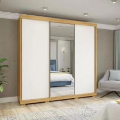 Imagem de Guarda Roupa Casal New Pegasus Com Espelho Camarú - Village Móveis