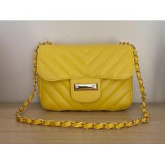 Imagem de Bolsa bag feminina ombro pequena transversal alça corrente reforçada -