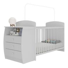 Imagem de Berço Cômoda Cajuzinho para Colchão 60x130cm Multimóveis Bb0516 Branco