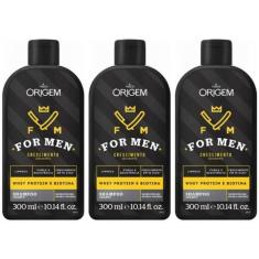 Imagem de Origem For Men Crescimento Shampoo 300ml (Kit C/03)