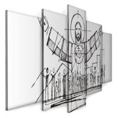 Imagem de Quadro Decorativo Sala Quarto Escritório Jesus Braços Aberto