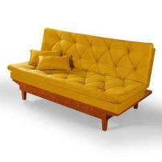 Imagem de Sofa Cama Caribe Reclinavel Base Em Madeira Essencial Estofados