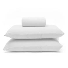 Imagem de Jogo De Cama Buettner King Malha Basic Liso 3 Peças Branco
