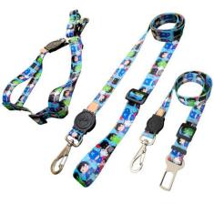 Imagem de Kit Peitoral De Cachorro Pequeno Porte Com Guia E Cinto De Segurança -