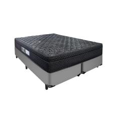 Imagem de Cama King Arezzo Black e Box Molas Ensacadas Cinza Portobel