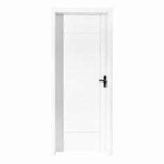 Imagem de Kit Porta Pronta Maciça 214x87cm Eucalipto Esquerda Pm95 Clean Cruzeiro Portas Branco