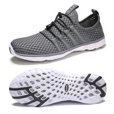Imagem de DLGJPA Tênis feminino leve de secagem rápida Aqua Water Tênis esportivo para caminhada, Cinza escuro*, 37