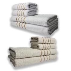 Imagem de 2 Jogos De 4 Toalhas 4 Banho 4 Rosto Montreal 100% Algod?o Br+bg