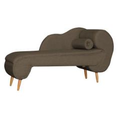 Imagem de Divã Recamier Melissa Lado Esquerdo Linho Cacau- Malta Decor