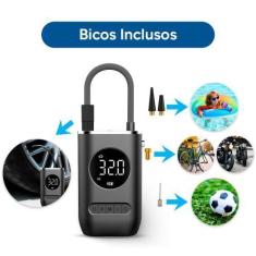 Imagem de Mini Calibrador Compressor de Ar Sem Fio Recarregável e Portátil para 