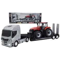 Imagem de Brinquedo Caminhão Infantil - Carreta Plataforma com Trator Magnum Agr