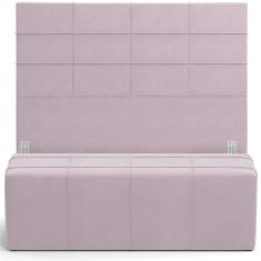 Imagem de Kit Cabeceira Cama Box King 195cm com Calçadeira Roma W01 Suede Rosê - Lyam