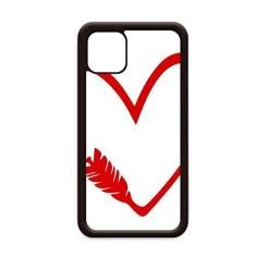 Imagem de Design vermelho com ilustração de coração de flecha para iPhone 11 Pro Max capa para Apple Mobile Case Shell