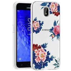 Imagem de Tothedu Capa de celular para Galaxy J3 2018/J3 Star/J3 Achieve/J3 Orbit/J3 Aura/Sol 3 Capa para meninas, capa protetora traseira de TPU transparente e fina à prova de choque para Samsung Galaxy J3