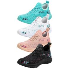 Imagem de Kit 4 Pares Tênis Feminino de Academia Caminhada Combo - Vili, Ptopik,