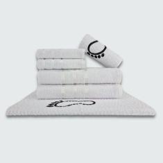 Imagem de Jogo De Toalha Banho 6 Peças Verona 100% Algodão Branco - Toalhas Beka