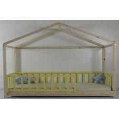 Imagem de Cama Montessoriana Solteirão Frente Casinha Colorida Madeira Maciça Pi