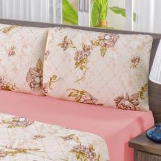 Imagem de Jogo De Cama Malha Queen Quality 03 Peças - Rosê  - Bia Enxovais