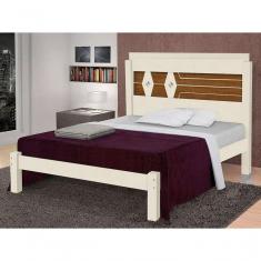 Imagem de Cama Casal Lívia Off White-canela - Carmolar