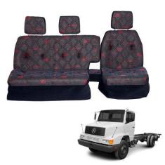 Imagem de Sofá Cama Banco Completo Mercedes 1618 Hpn Reto Vermelho - Pampa